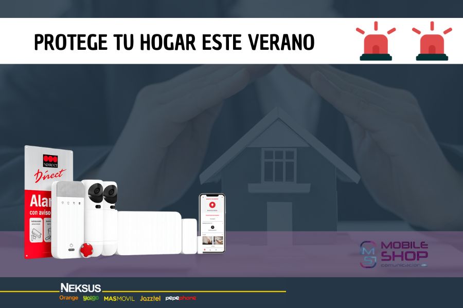 Protege tu hogar este verano contratando tu alarma con de MÁSMÓVIL o Yoigo